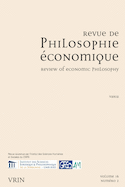 Revue de philosophie économique, v. 16, no 02